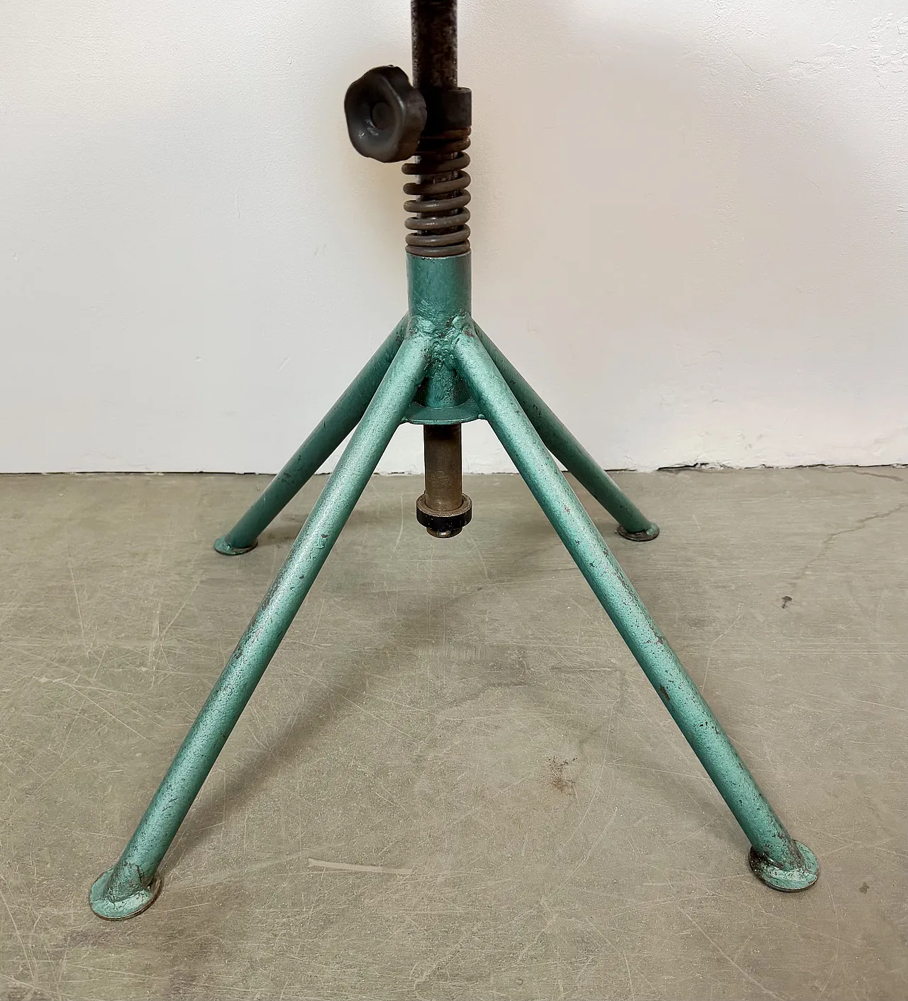 Dark Green Industrial Workshop Chair, 1950s 17