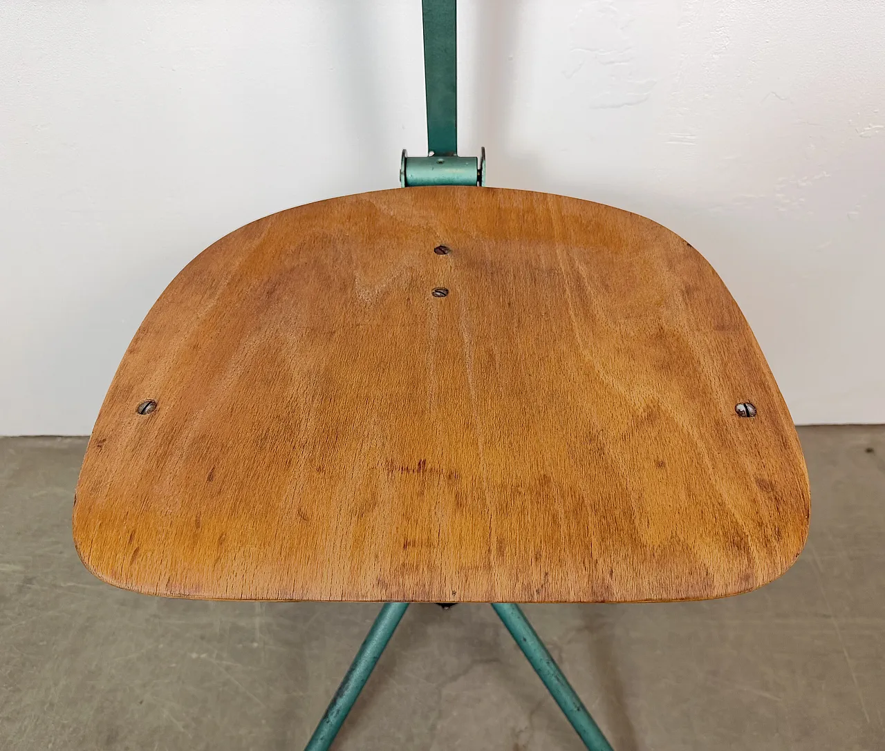 Dark Green Industrial Workshop Chair, 1950s 18