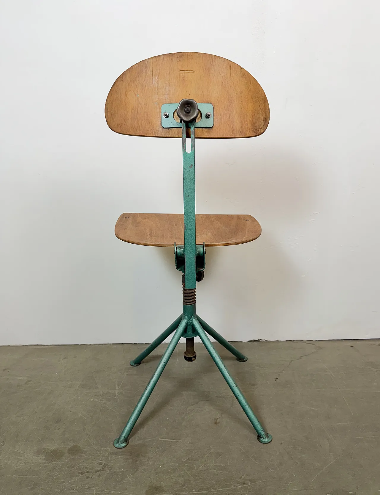 Dark Green Industrial Workshop Chair, 1950s 22