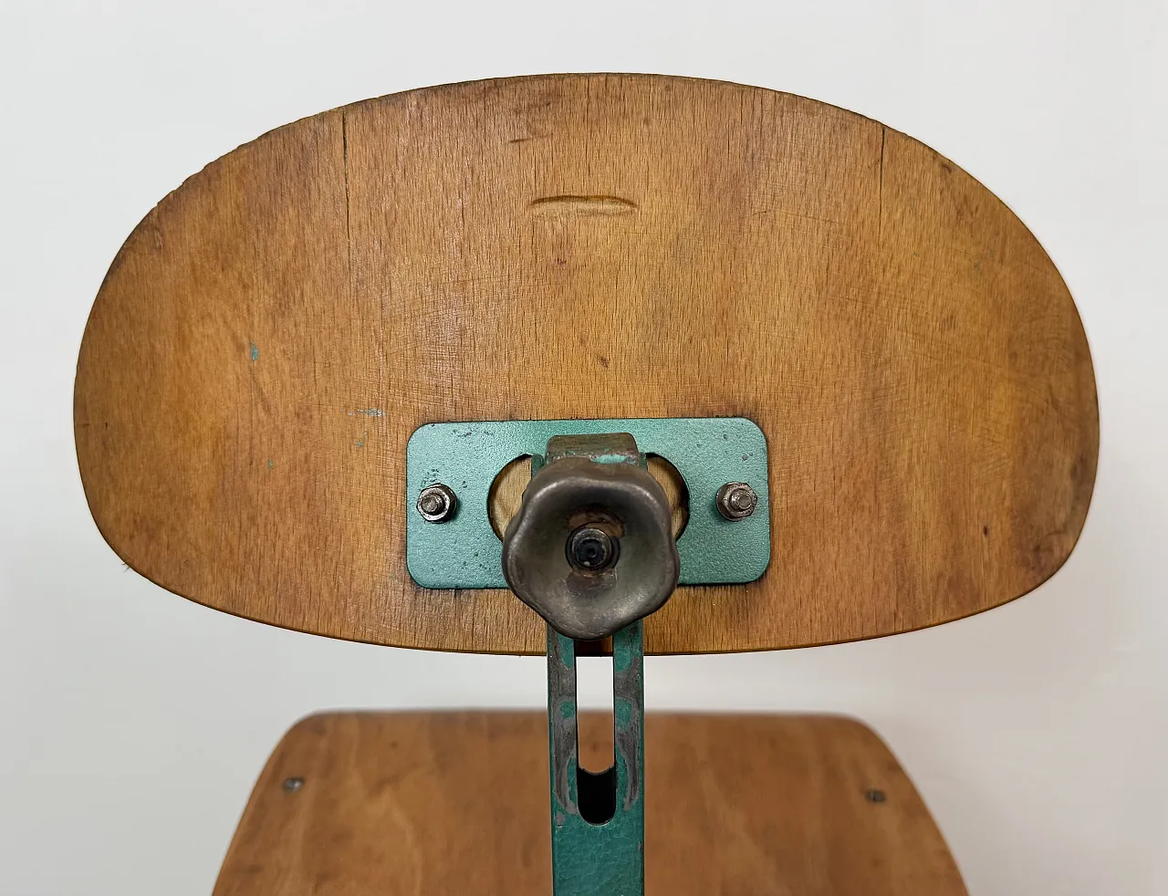 Dark Green Industrial Workshop Chair, 1950s 23