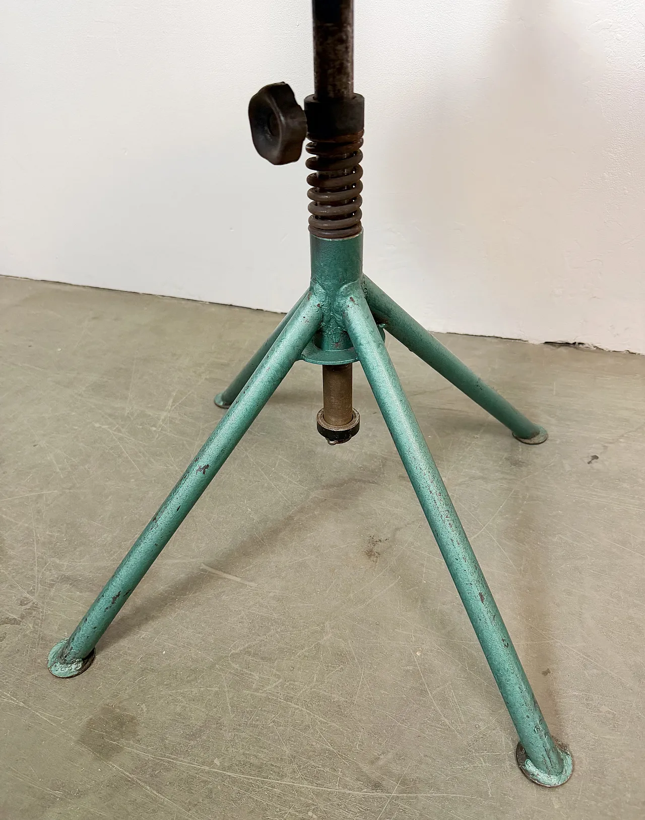 Dark Green Industrial Workshop Chair, 1950s 25