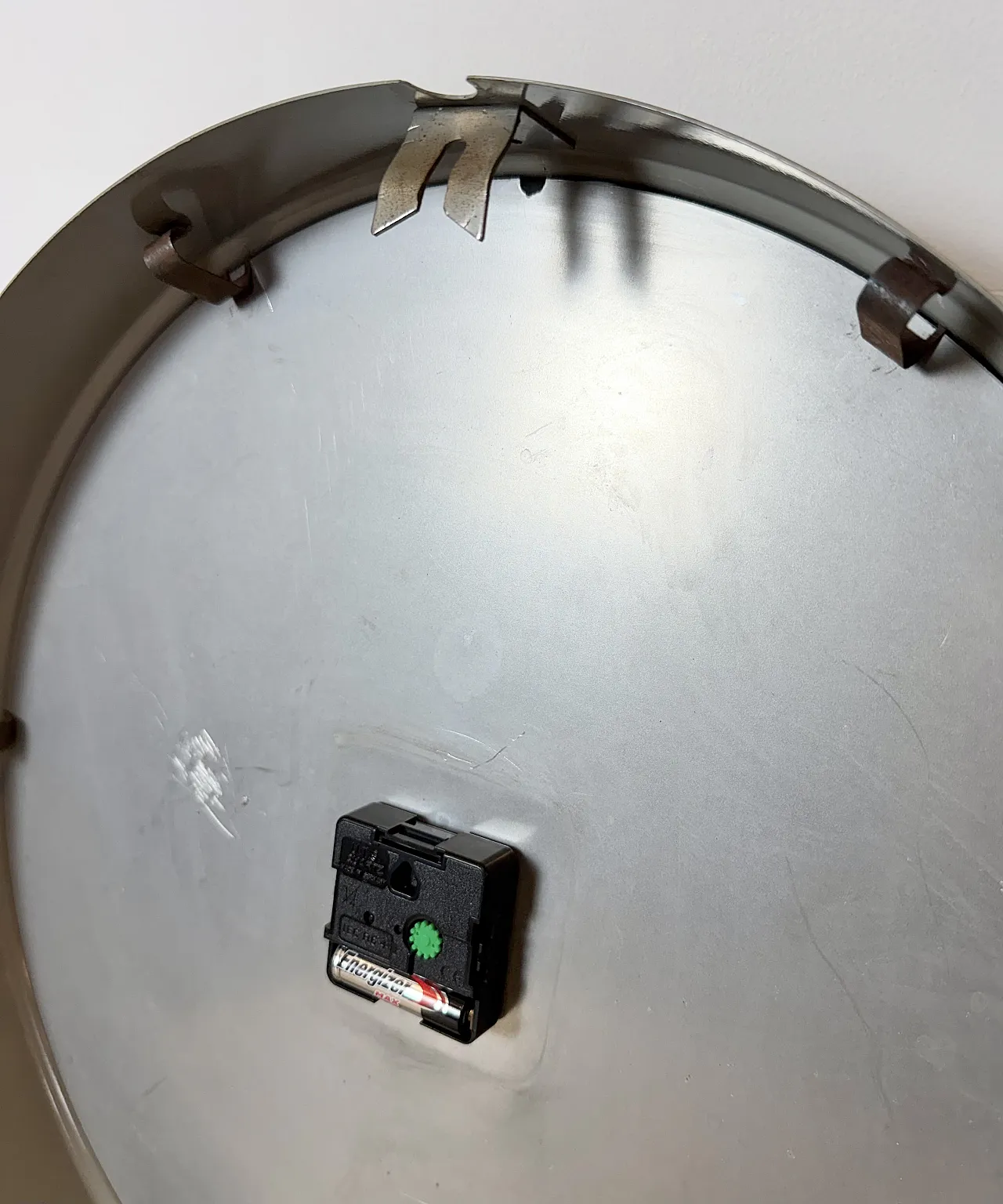 Large Grey Industrial Wall Clock from TN, 1960s 15