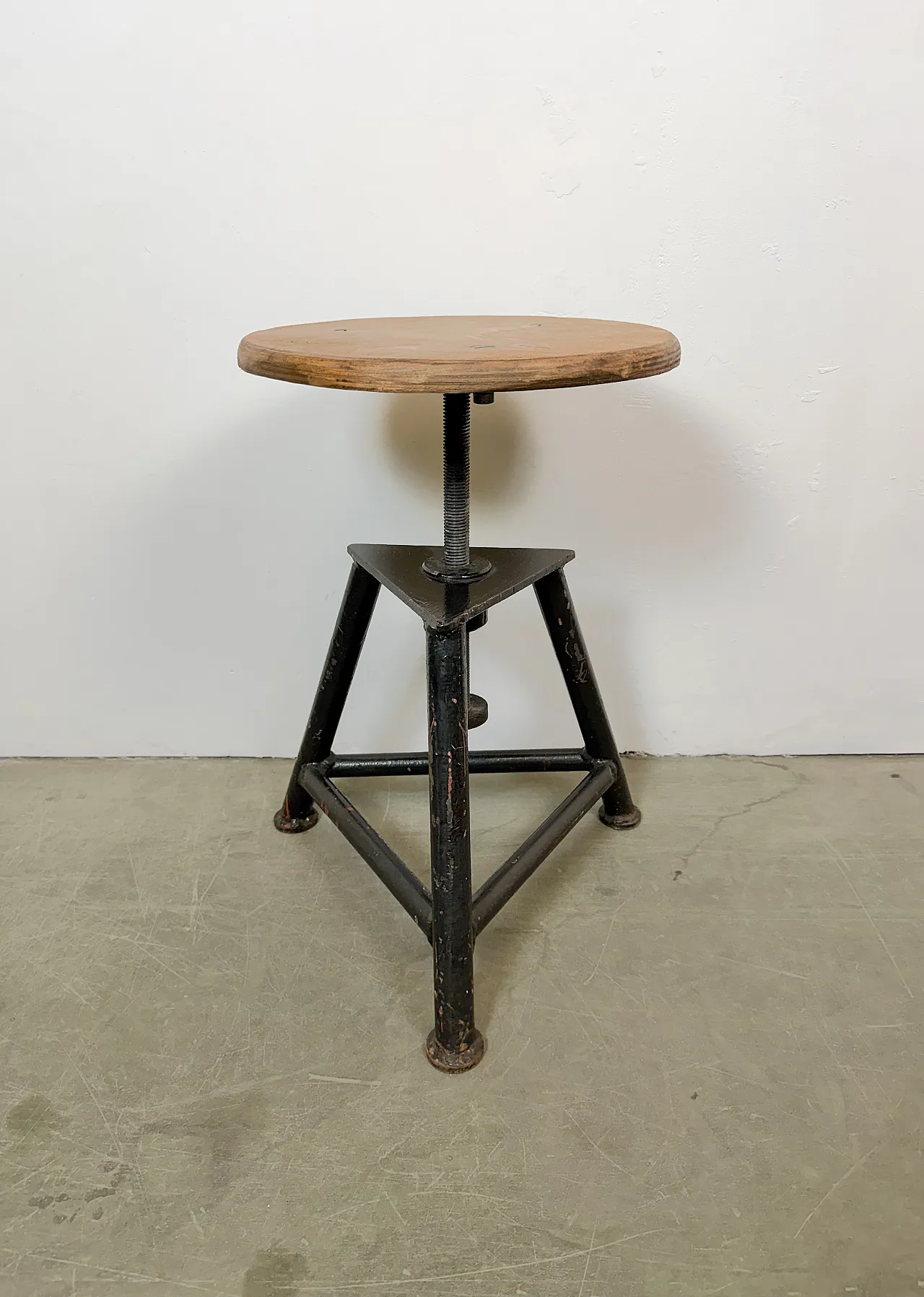 Black Industrial Workshop Swivel Stool, 1960s 1