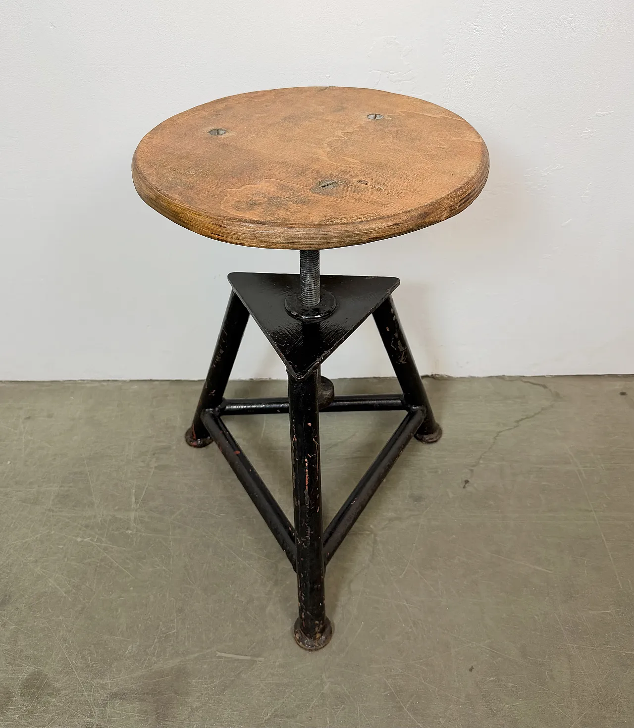 Black Industrial Workshop Swivel Stool, 1960s 3