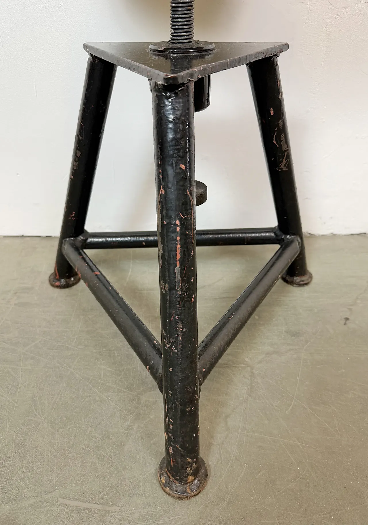 Black Industrial Workshop Swivel Stool, 1960s 4