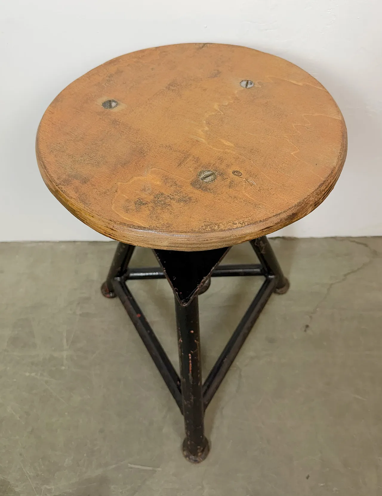 Black Industrial Workshop Swivel Stool, 1960s 5