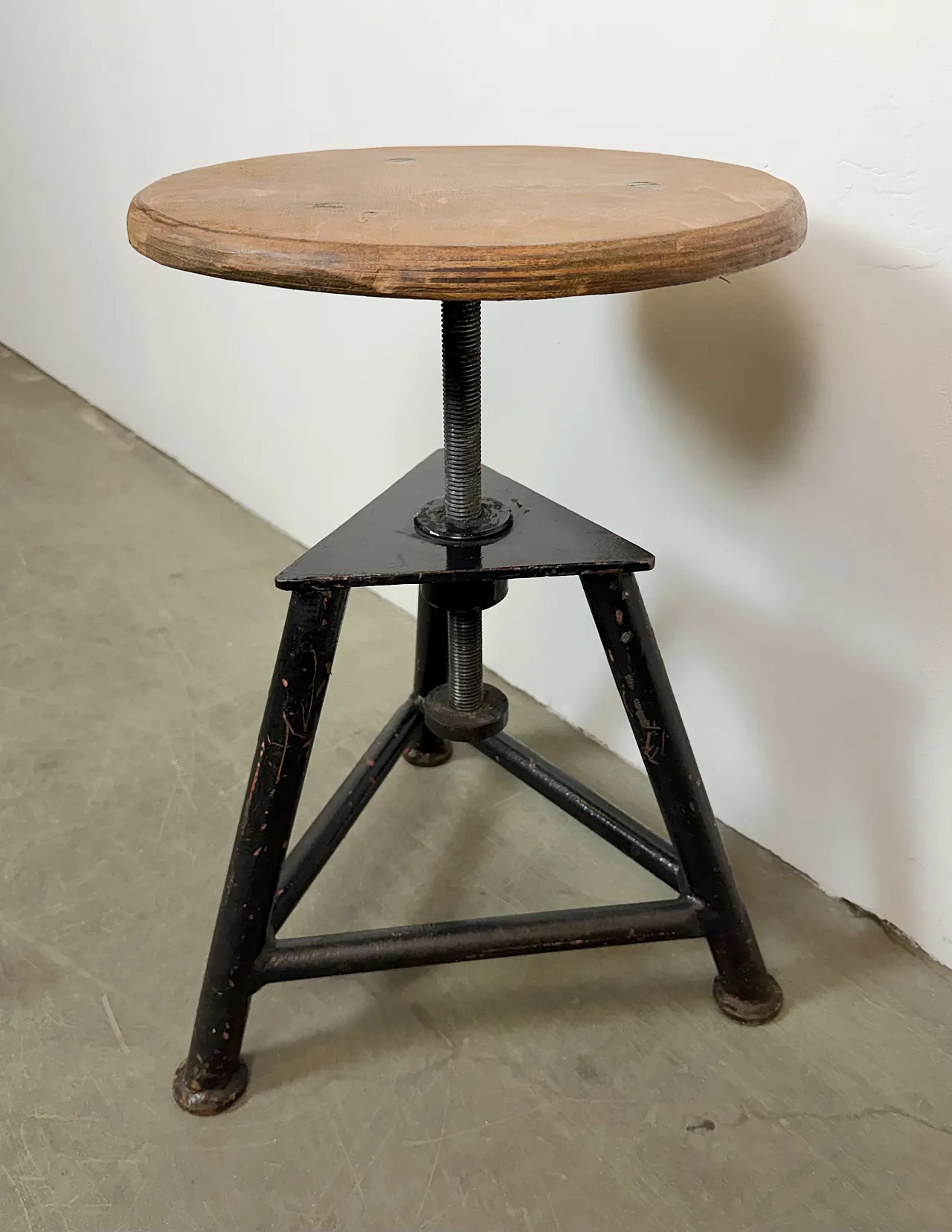 Black Industrial Workshop Swivel Stool, 1960s 6
