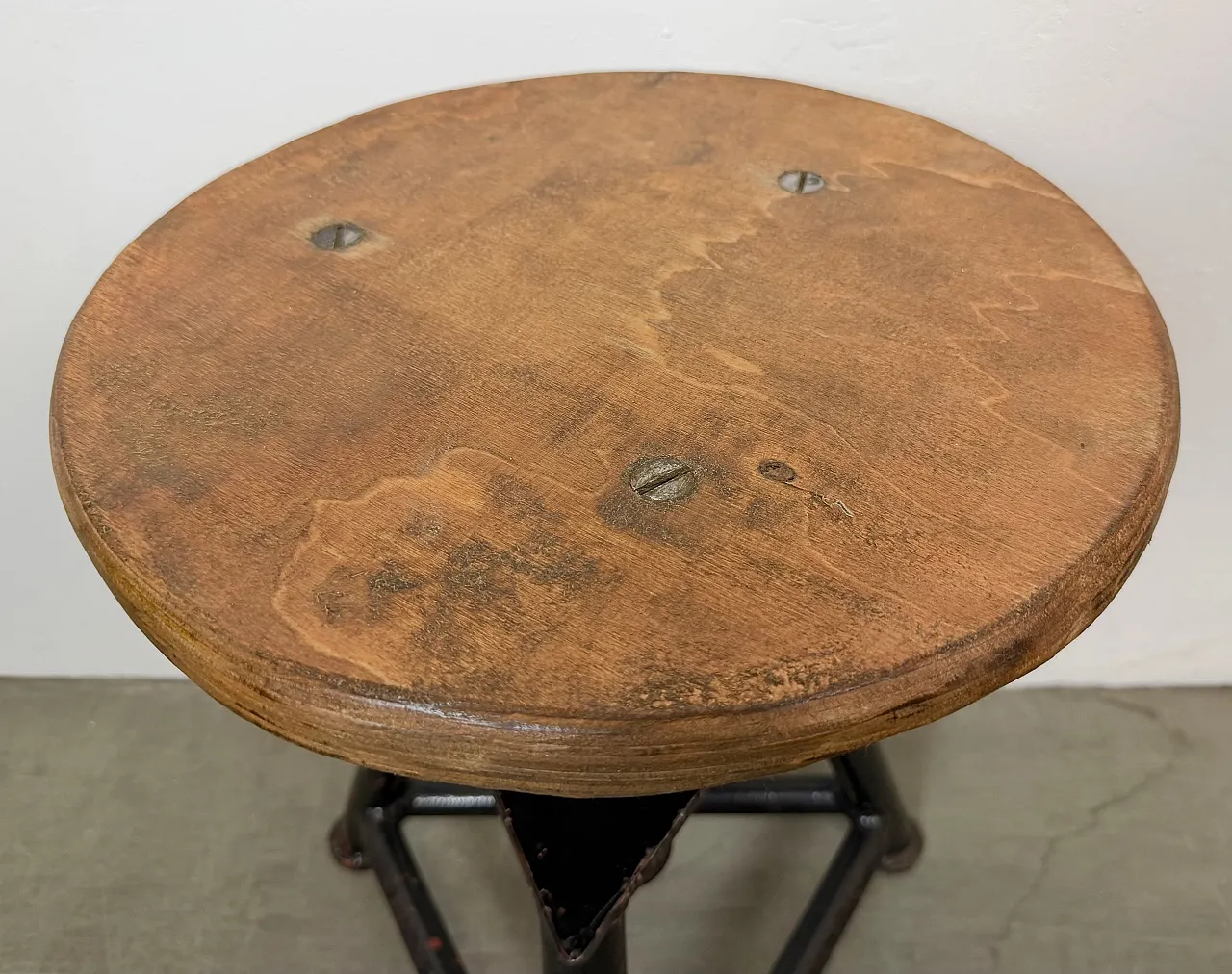 Black Industrial Workshop Swivel Stool, 1960s 7