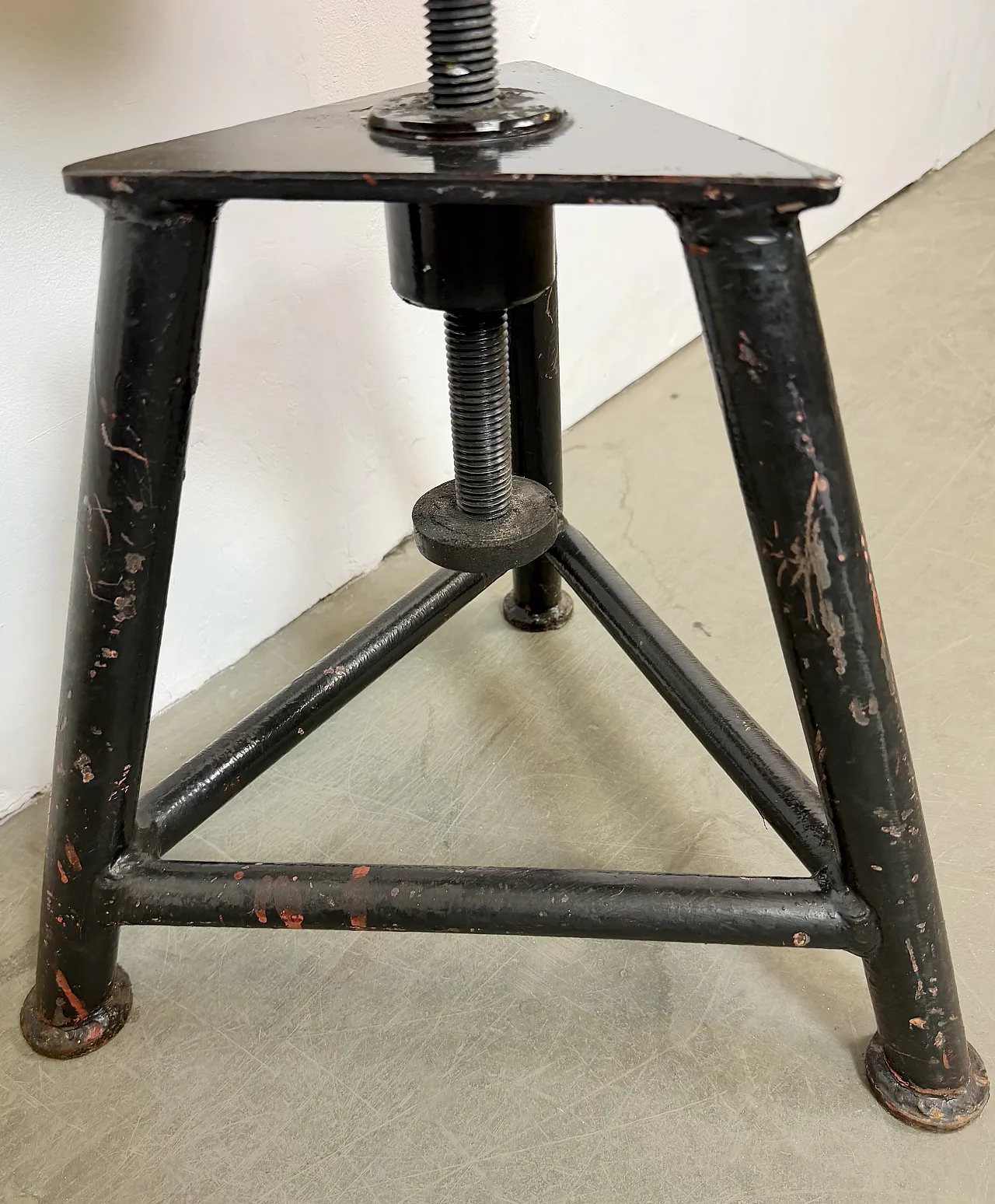 Black Industrial Workshop Swivel Stool, 1960s 9