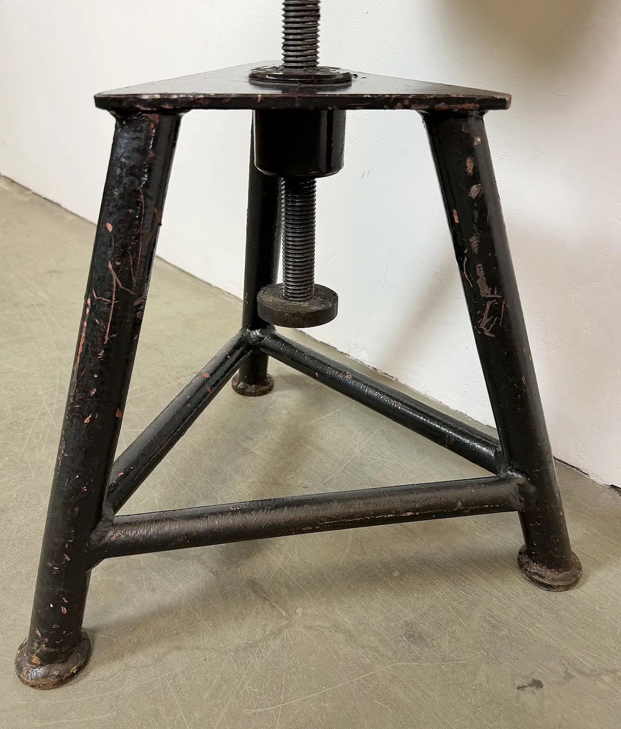 Black Industrial Workshop Swivel Stool, 1960s 11