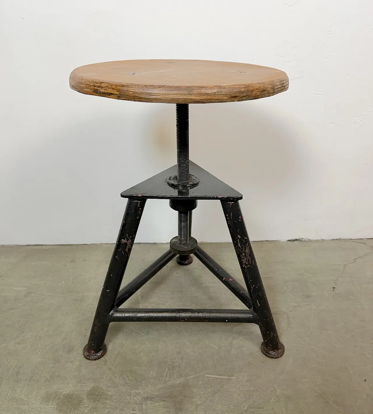 Black Industrial Workshop Swivel Stool, 1960s 13