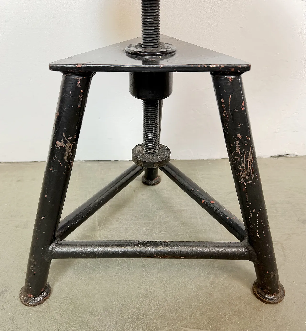 Black Industrial Workshop Swivel Stool, 1960s 14