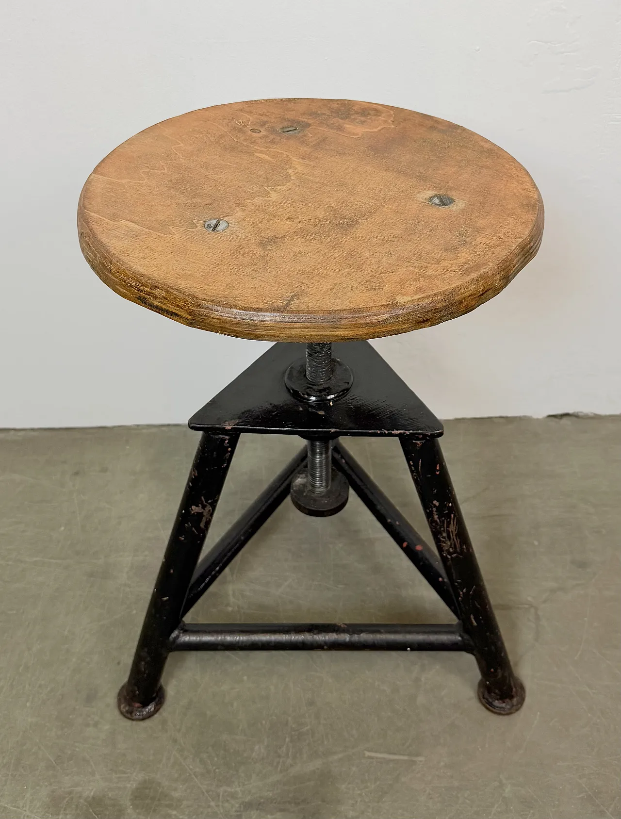 Black Industrial Workshop Swivel Stool, 1960s 15
