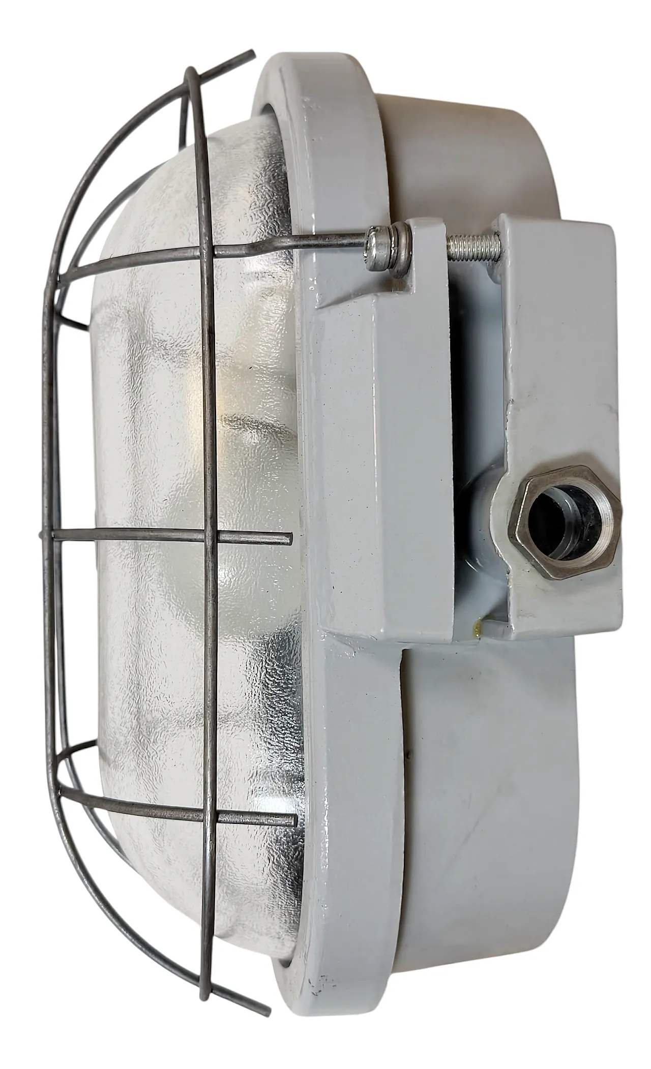 Grey Industrial Cast Aluminium Wall Light from Elektrosvit, 1970s 1