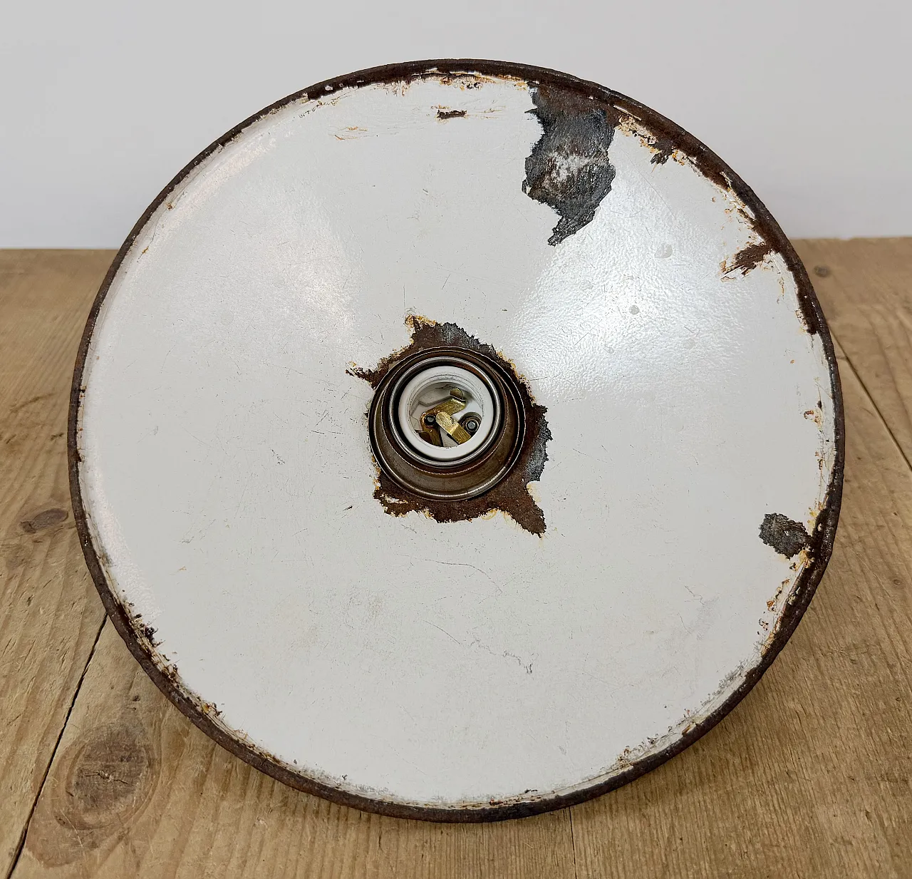 Industrial Green Enamel Light, 1950s 16