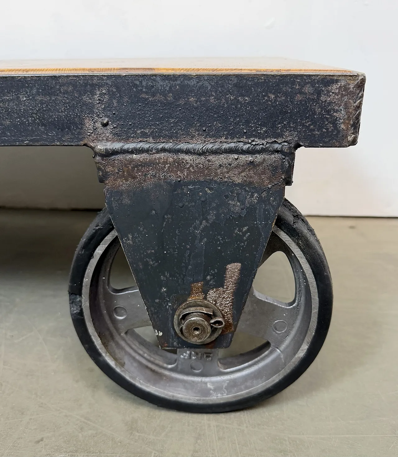 Black Industrial Coffee Table Cart, 1960s 9