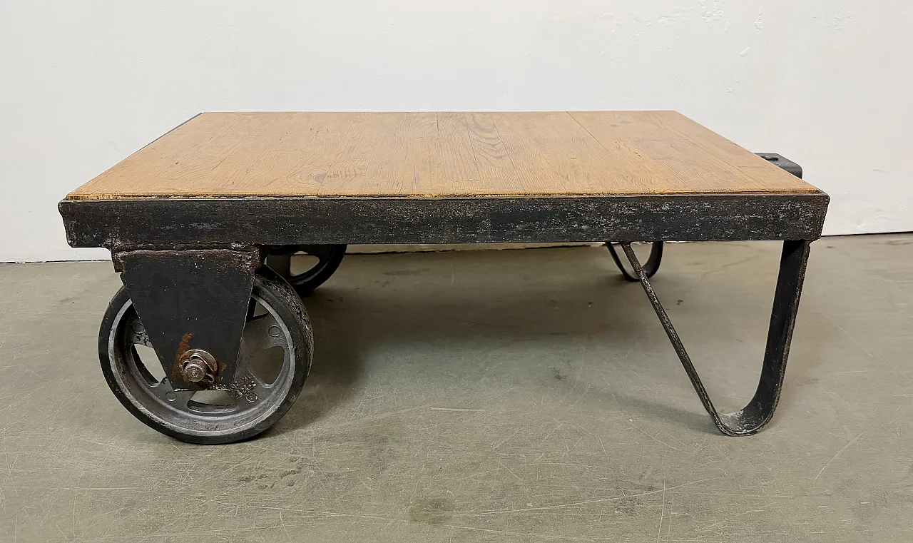 Black Industrial Coffee Table Cart, 1960s 13