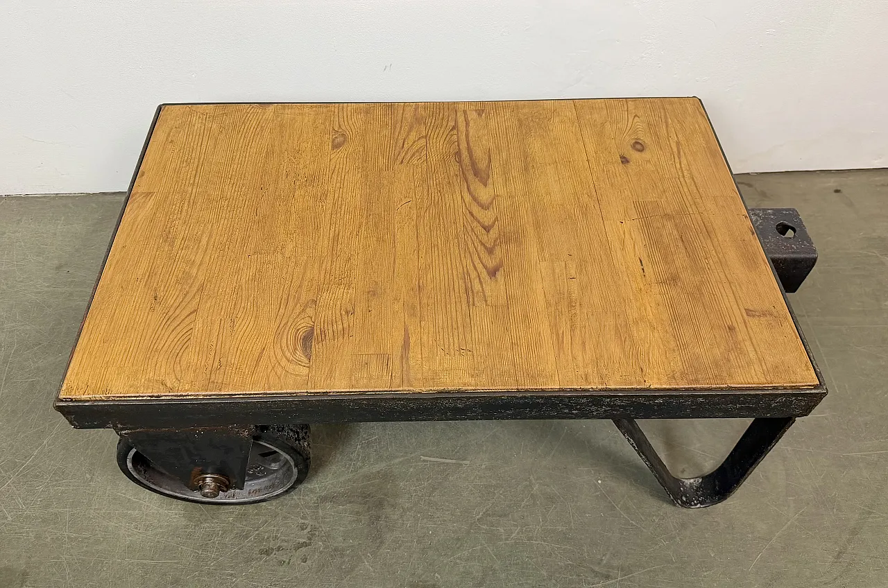 Black Industrial Coffee Table Cart, 1960s 14