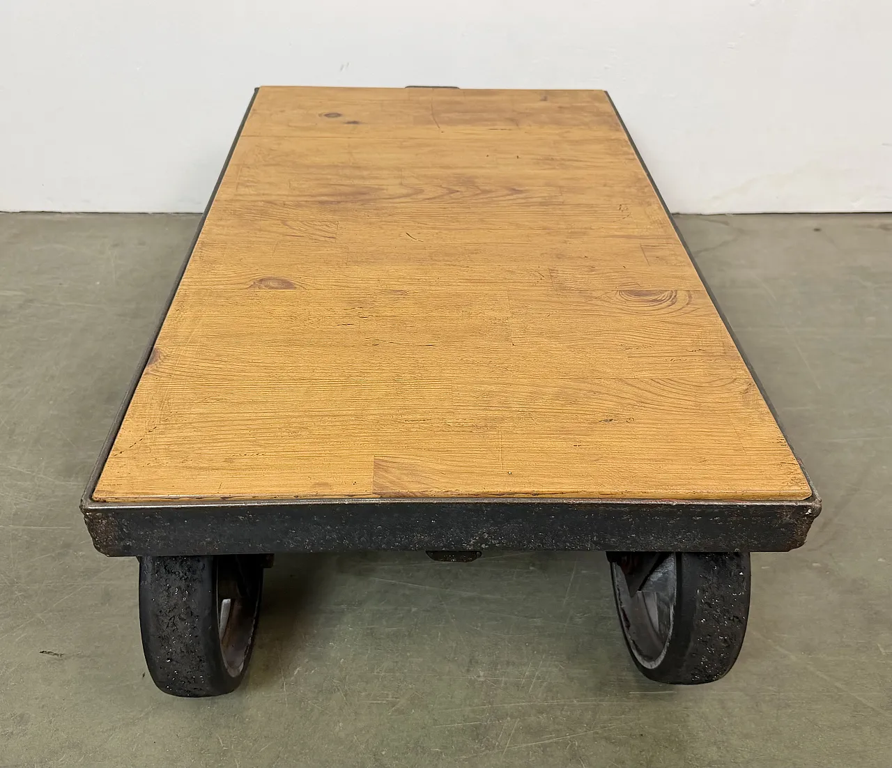 Black Industrial Coffee Table Cart, 1960s 16