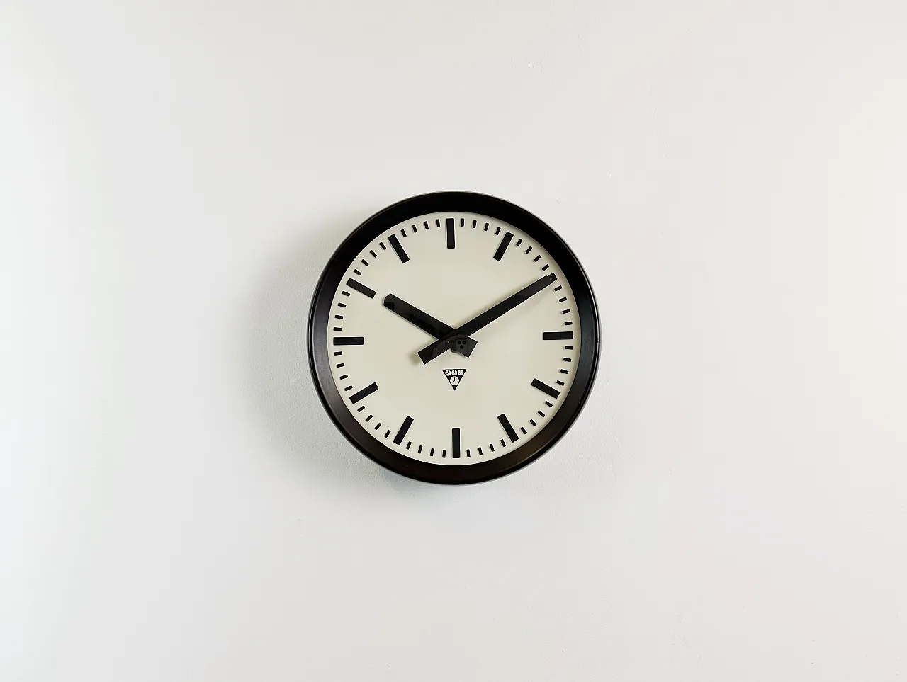 Industrial Bakelite Factory Wall Clock from Pragotron, 1960s 1