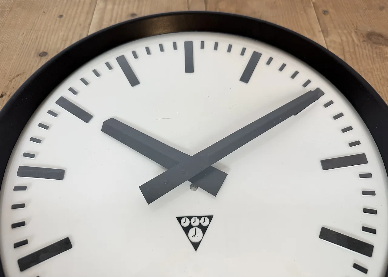 Industrial Bakelite Factory Wall Clock from Pragotron, 1960s 10