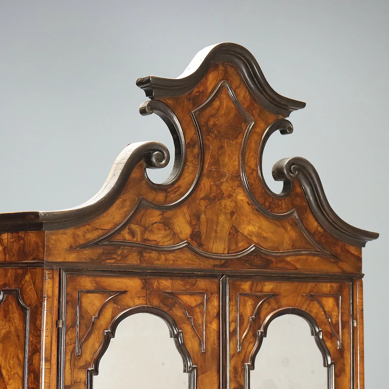 Trumeau lombardo in stile in noce e radica di noce, '800 5