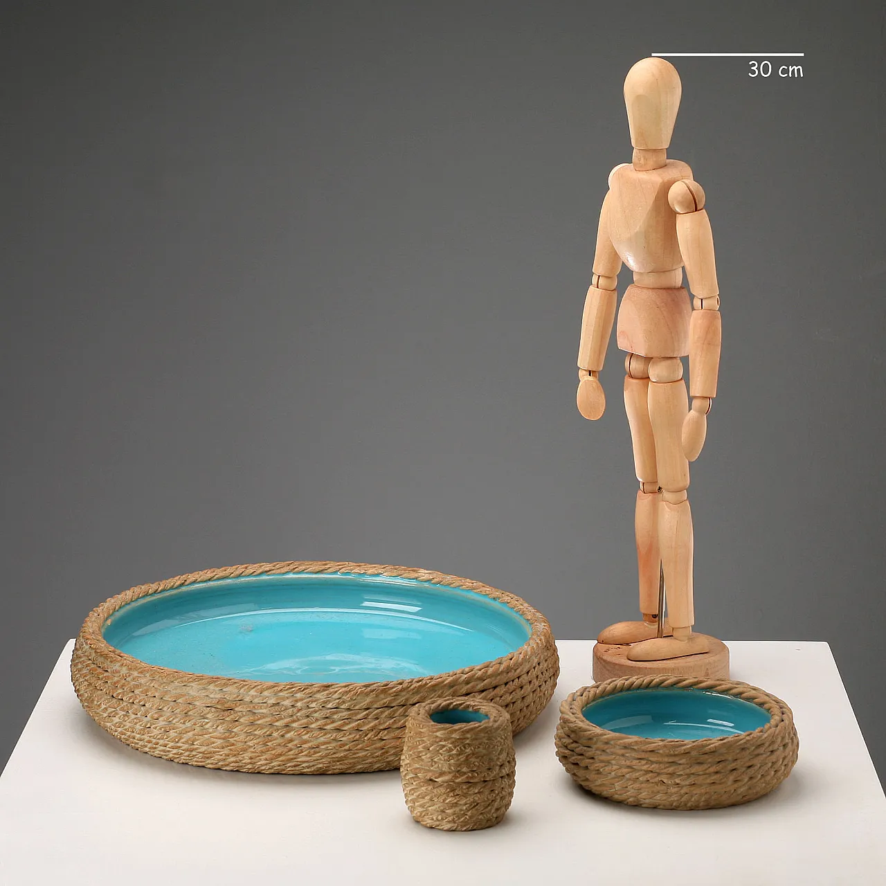 Urbano Zaccagnini Rope ceramics set, 20th century 3