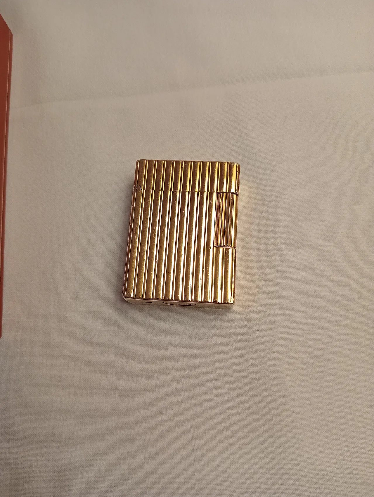 Gold-plated metal lighter by S.T. Dupont, Line 1 Small, 1990s 6