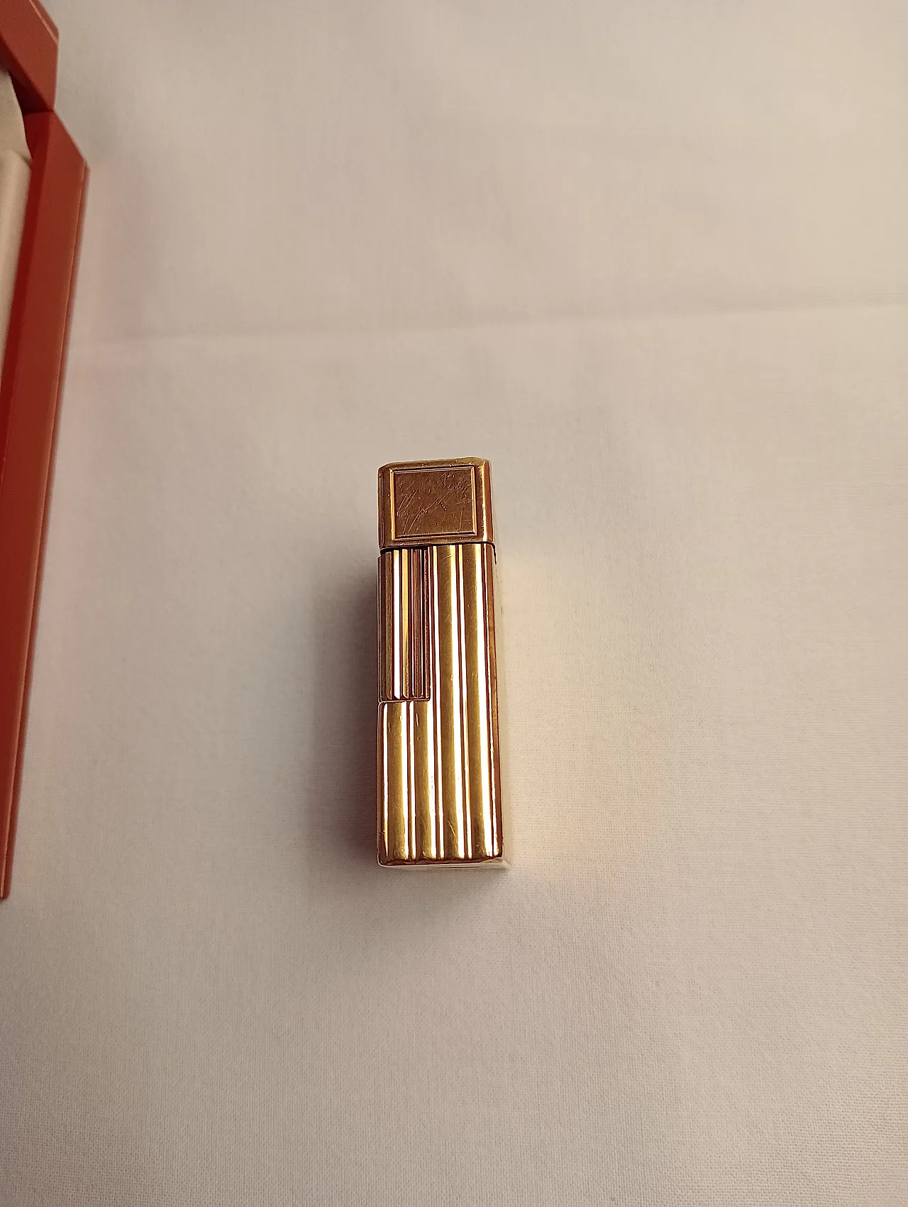 Gold-plated metal lighter by S.T. Dupont, Line 1 Small, 1990s 7