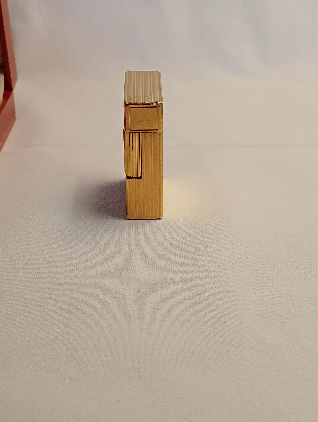 Gold-plated metal lighter by S.T. Dupont, Line 1 Small, 1990s 8
