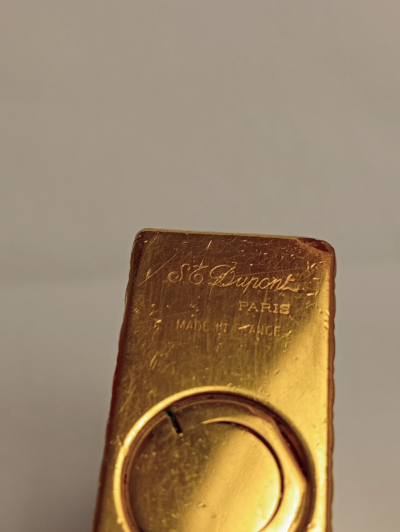 Gold-plated metal lighter by S.T. Dupont, Line 1 Small, 1990s 10