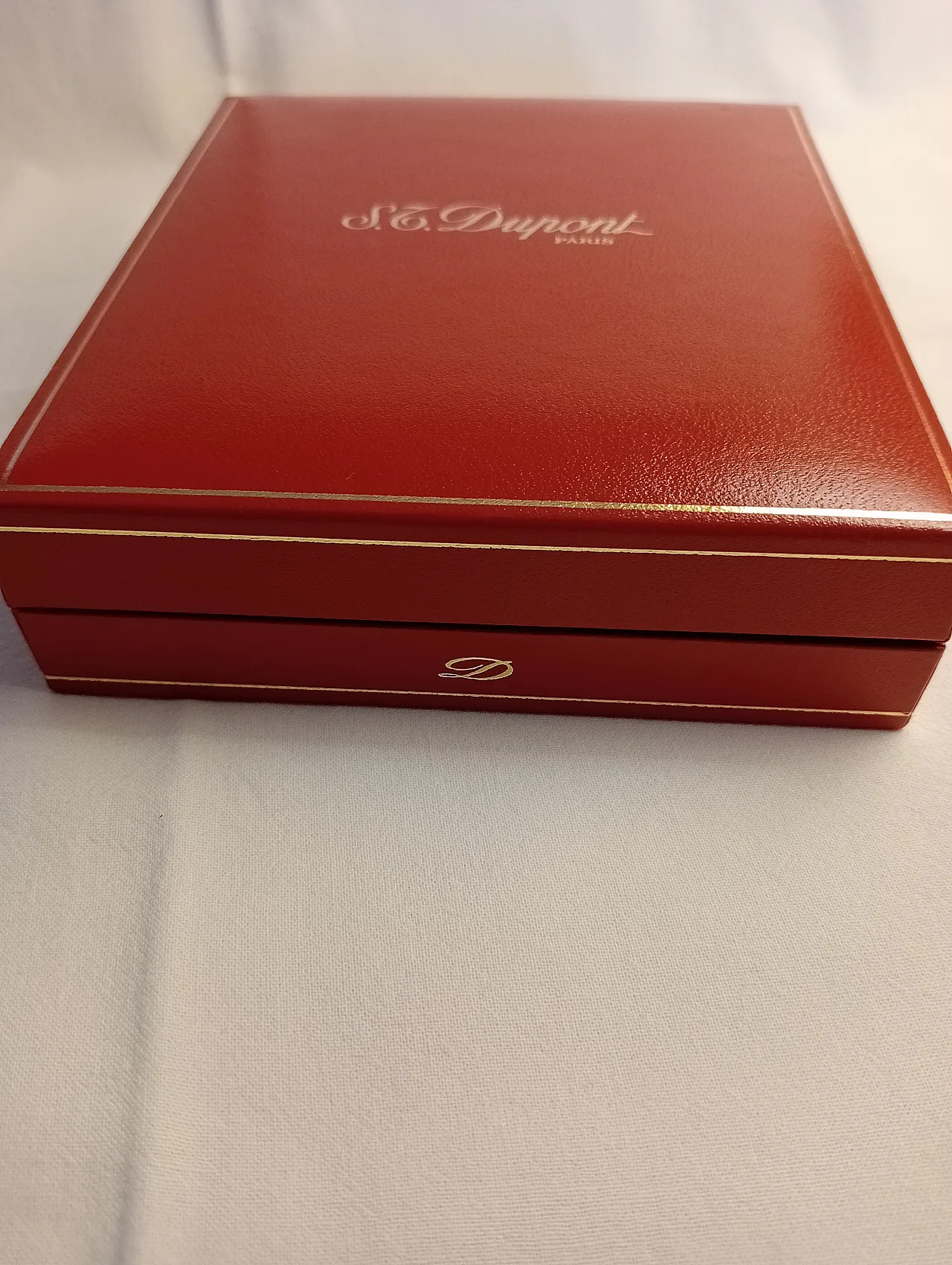 Gold-plated metal lighter by S.T. Dupont, Line 1 Small, 1990s 16