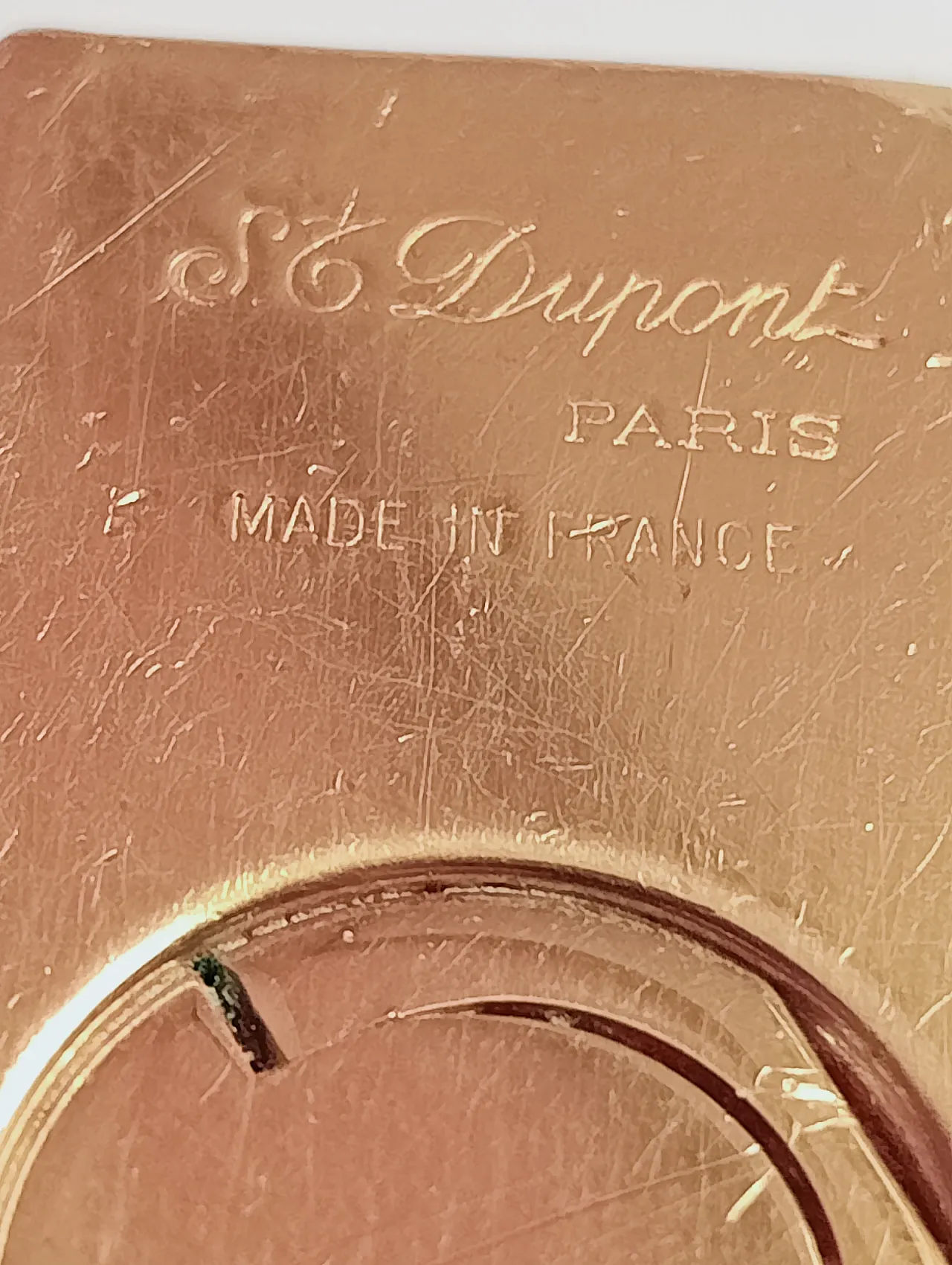 Gold-plated metal lighter by S.T. Dupont, Line 1 Small, 1990s 17