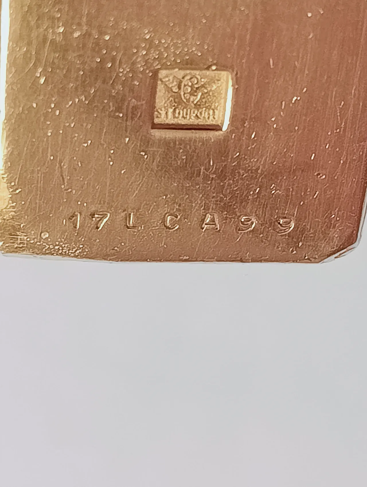 Gold-plated metal lighter by S.T. Dupont, Line 1 Small, 1990s 19