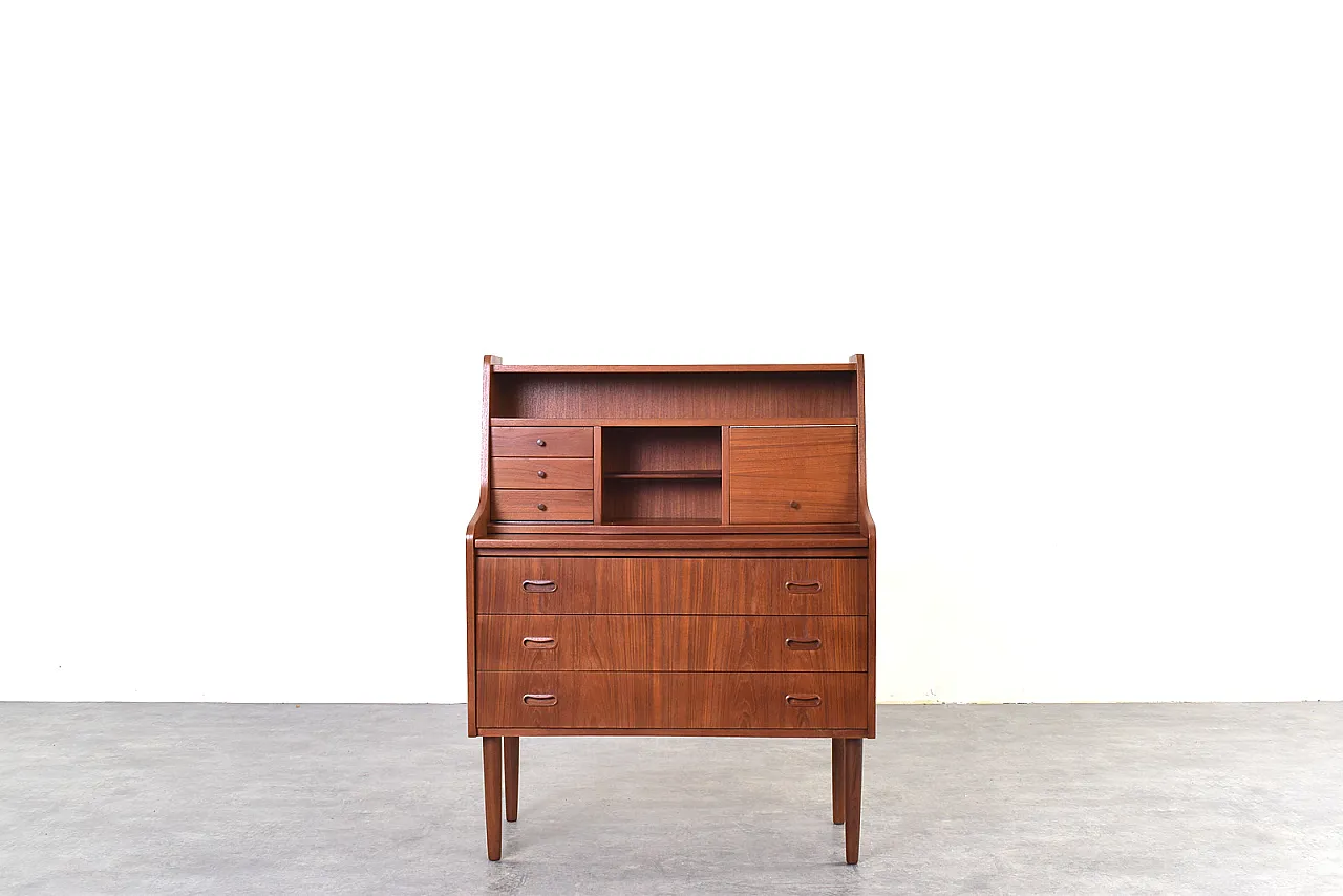Mid-Century Danish Teak Secretary, 1960s. 1