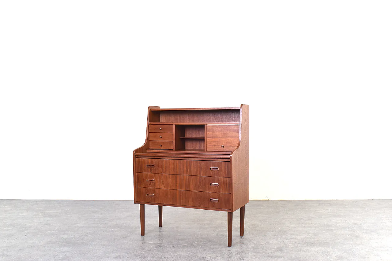 Mid-Century Danish Teak Secretary, 1960s. 4