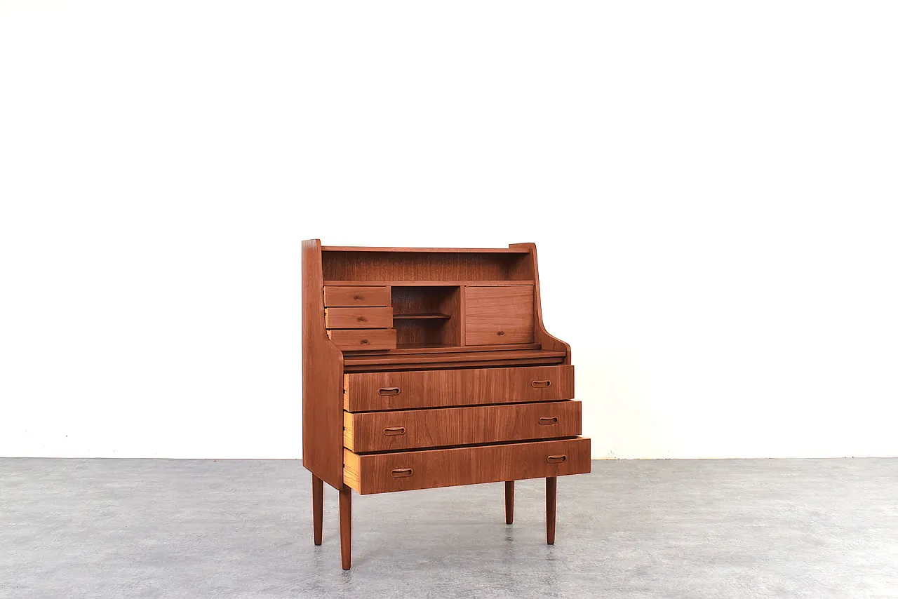 Mid-Century Danish Teak Secretary, 1960s. 5