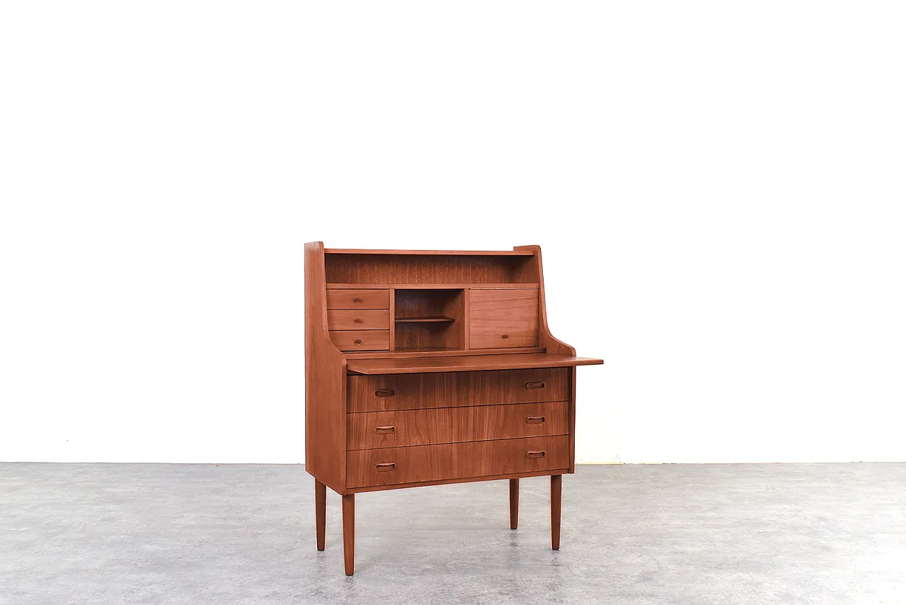 Mid-Century Danish Teak Secretary, 1960s. 6