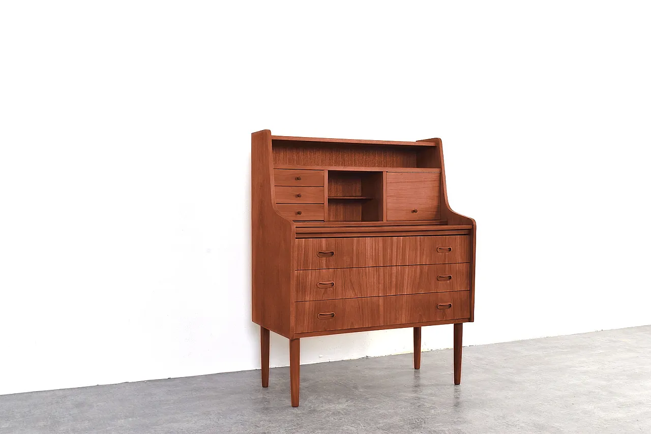 Mid-Century Danish Teak Secretary, 1960s. 9