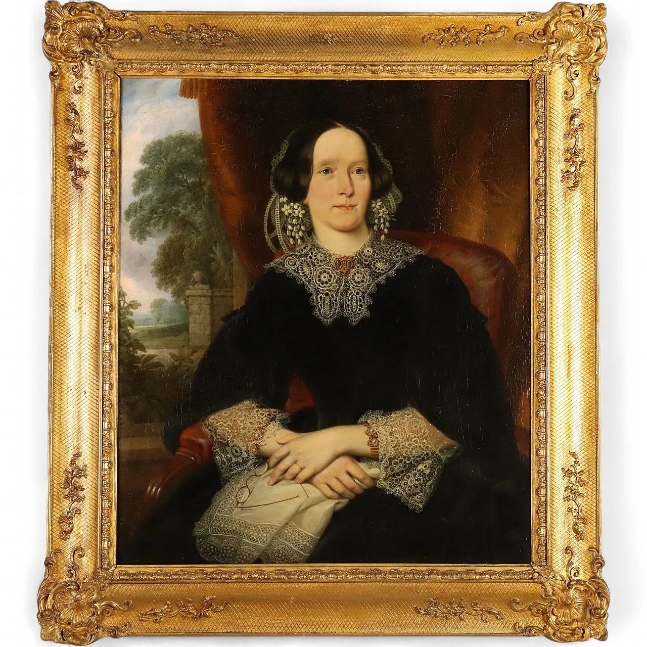 Portrait of a Lady, oil on canvas, 19th century 11