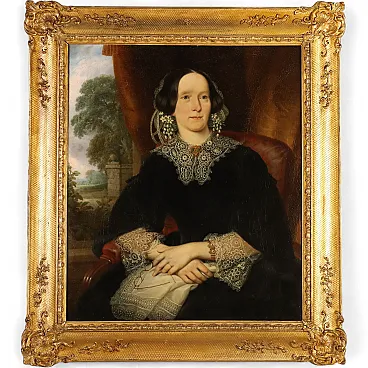 Portrait of a Lady, oil on canvas, 19th century