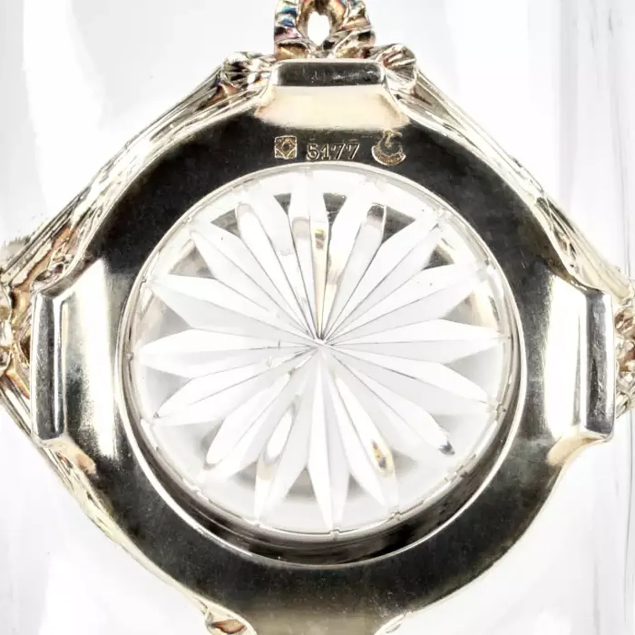 Cestino per dolci placcato argento con rivestimento in vetro, '900 2