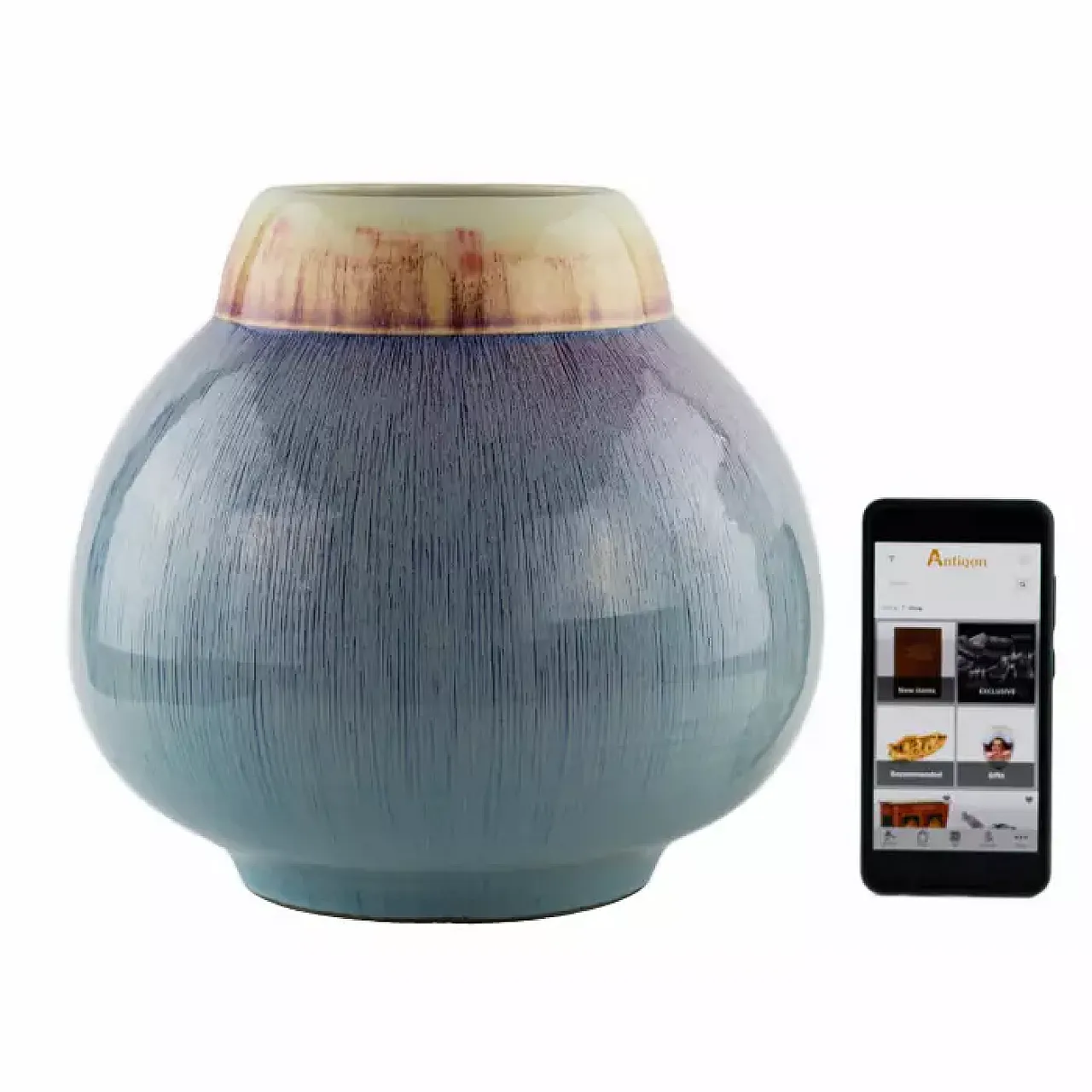 Spherical porcelain vase, early 20th century 7