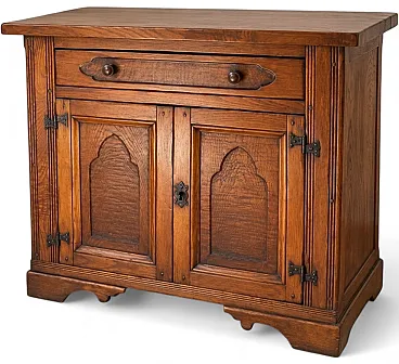 Tarpac sideboard in solid natural chestnut wood, 1980s
