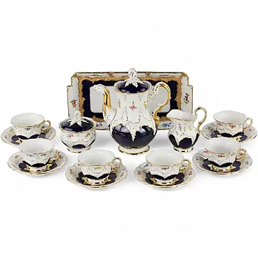 Porcelain mocha coffee service by Meissen, 20th century