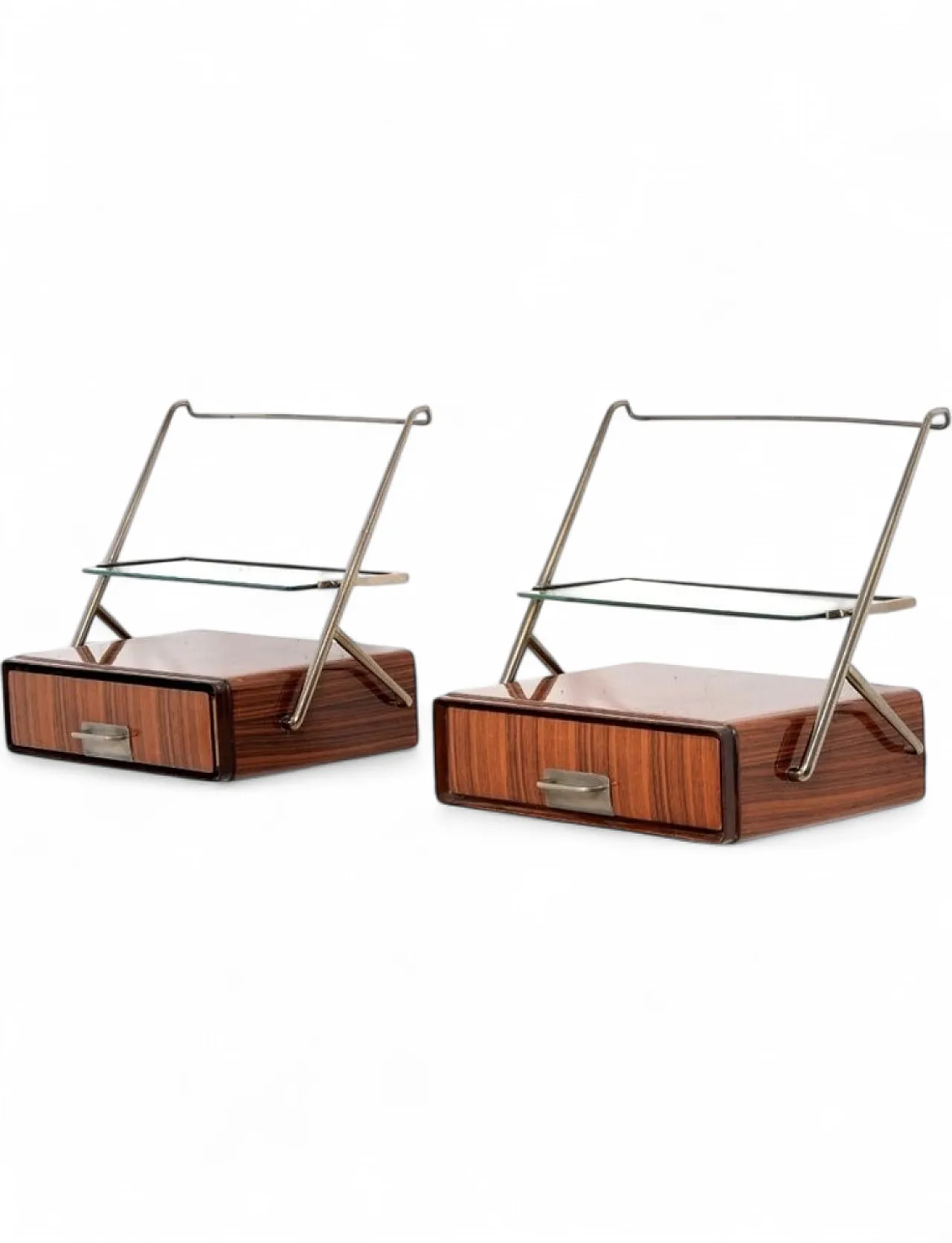 Pair of bedside tables in rosewood by Silvio Cavatorta, 1950s 5