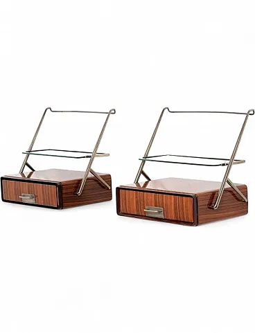 Pair of bedside tables in rosewood by Silvio Cavatorta, 1950s