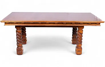 Large wood table, 1970s