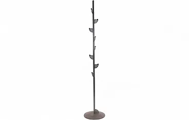 Modern black metal floor coat rack, 1980s