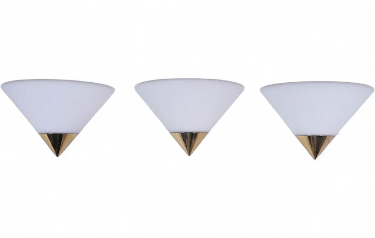 3 Mid-Century wall sconces from Glashütte Limburg, 1970s 5